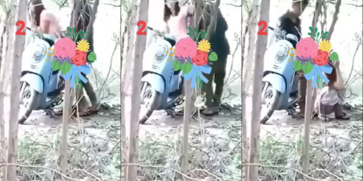 ဆိုင်ကယ်ထောက်ပြီးခိုးစားချောင်းရိုက်လေး